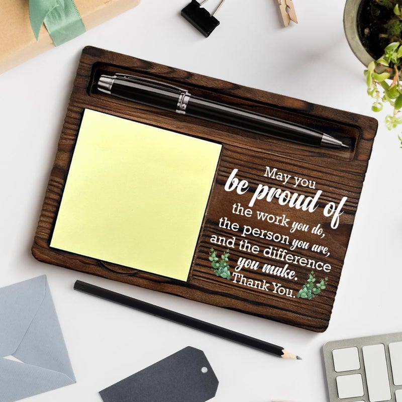 QODMGD Thank You Gifts for Women Men, Appreciation Gifts for Coworkers Boss Teacher, May You Be Proud of The Work You Do Sticky Note Holder for Office Desk Decor - Image 4
